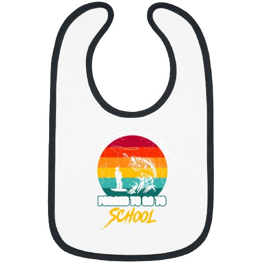Fishing Fun Bass Fish Fisherman Kids Born To Go Fishing 2 8 Bibs
