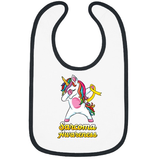 Unicorn Pet Cute  unicorn support yellow Ribbon Sarcoma Awareness Bibs