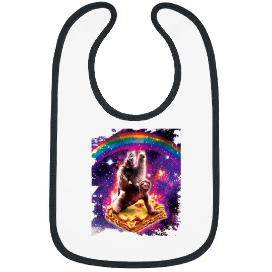 Sloth Pet Gift Space Cat Llama Sloth Riding Lasagne Bibs