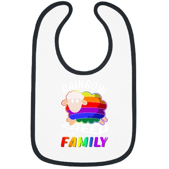 Sheep Pet Rainbow Sheep Lesbian Gay Pride Bibs
