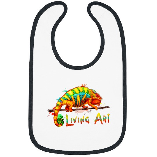 Chameleon Pet panthers Chameleon Living Art Watercolor Reptile Keeper Bibs