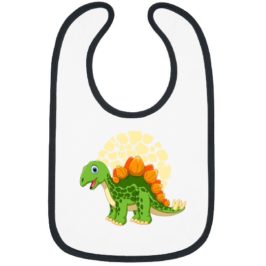 Dinosaur Pet Cartoon Stegosaurus I Dinosaur I Dino I Kids Stegosaurus Bibs