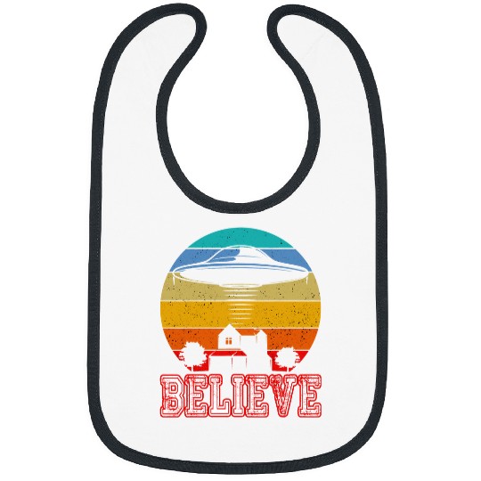 Aliens UFO Hunter I Want To Believe Retro Area 51 Bibs