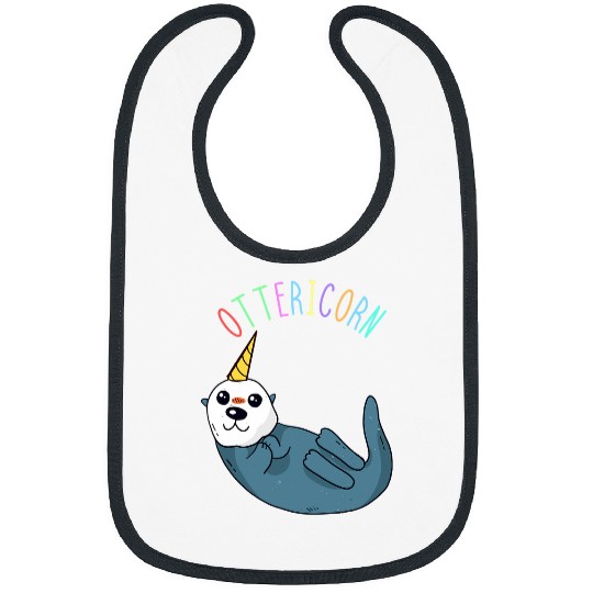 Unicorn Pet Otters Unicorn Marine Mammal Water Fish Sea Otter Lover Bibs