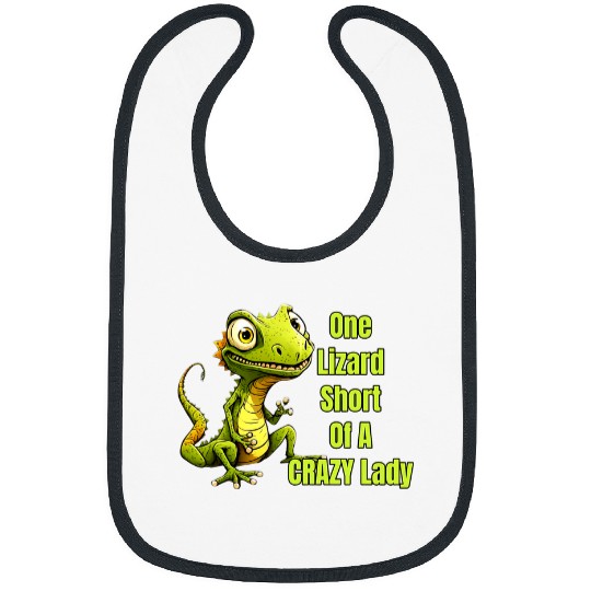 Komodo Pet Lovers One Lizard Short crazys Lady Funny Lizard Lover Bibs