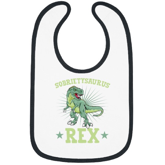 Dinosaur Pet Sobrietysaurus rexs TRex Dinosaur Sobriety Recovery Bibs