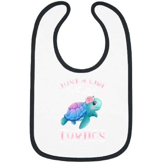 Turtle Pet Design For Girls Just A Girl Who Loves Turtles 19 Bibs