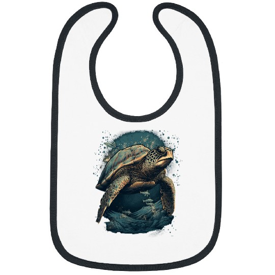 Turtle Pet Deep Blue Sea Under The Sea Turtle Men Women Bibs
