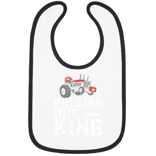 Tractor Fun driving Mens Funny Tractor Pulling Out King Bibs