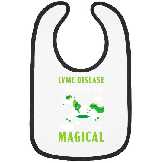 Unicorn Pet Lyme Disease Warriors Are Magical Unicorn Lover 1 9 Bibs