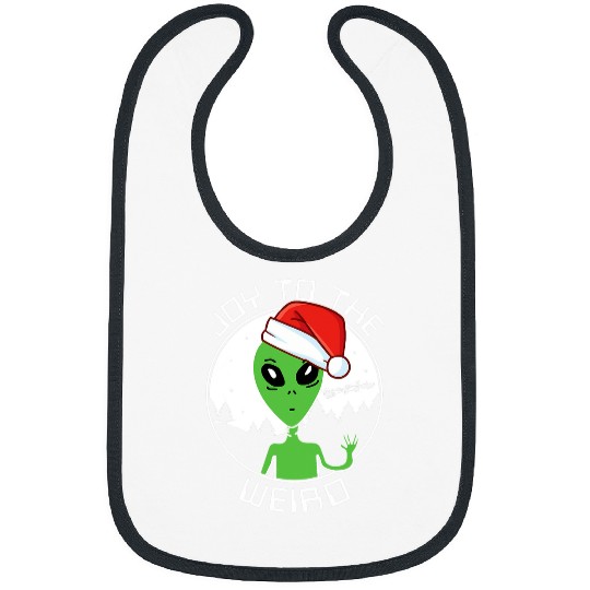 Dinosaur Pet Alien Christmas Joy to the Weird Funny Sleigh 2Dinosaurs Bibs