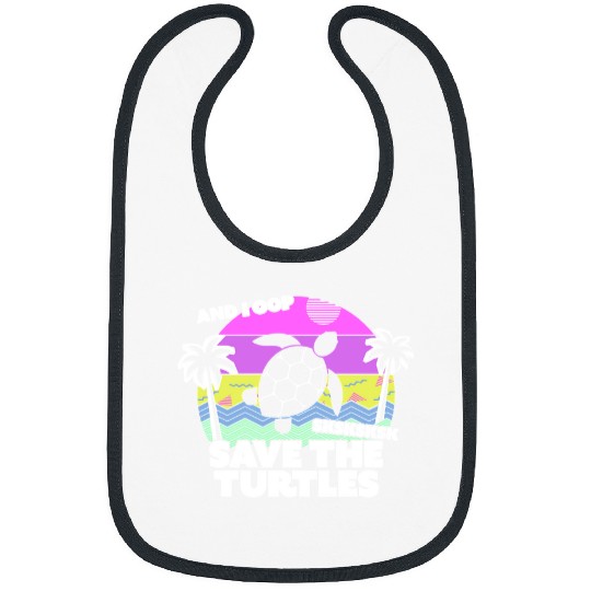 Turtle Pet SKSKSKSKSK Save The Turtles Print 90s Vaporwave Aesthetic Graphic 147 Bibs