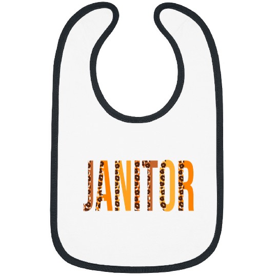 Janitor leopard Squad Cute Fall Autumn Lovers Thanksgiving Bibs