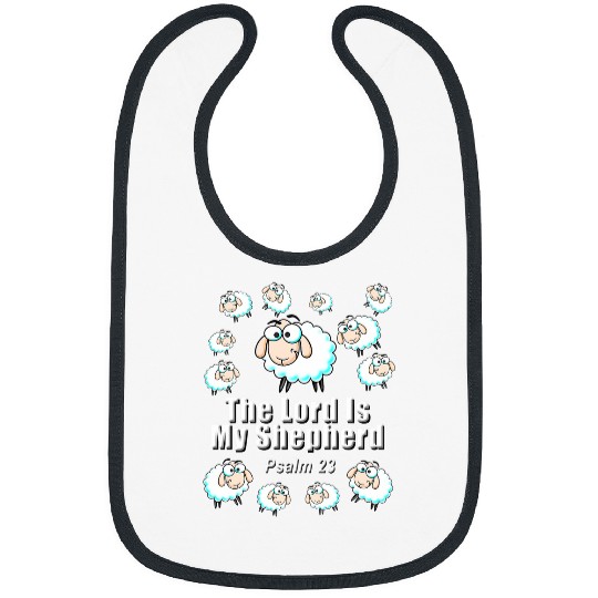 Sheep Pet Psalm 3 The Lord Is My Shepherd Cartoon Bibs