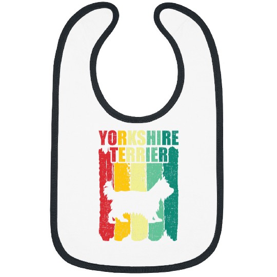 Yorkshire Pet Terrier Retro vintages 70s 80s Style Bibs
