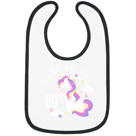 Unicorn Pet Made In The 80s Pride Unicorn Born 80s Party Costume 80s Bibs