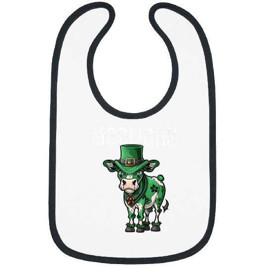 Cow Pet Funny St Patricks Day Hooligan Mooligan Cow St Paddy Party 08 Bibs