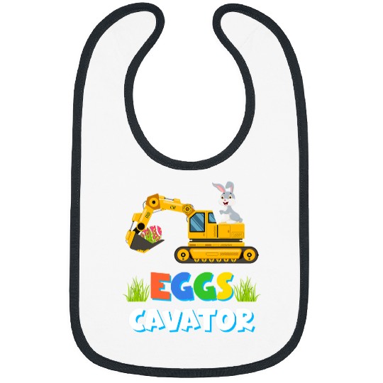 Excavator Fun Easter Egg Hunt Gift for Kids Funny Excavator Toddler Boys 1 Bibs