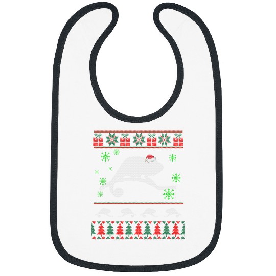 Chameleon Pet Pet Lover Chameleon xmass Ugly Christmas Sweater Bibs