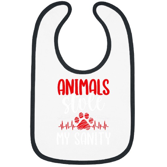 Veterinarian Job ER Vet Tech Appreciation Animal stole my Sanity Bibs