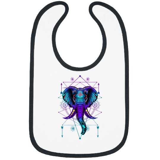 Elephant Mammal Classy Mood Elephant Chakra Signs Yoga Namaste Bibs