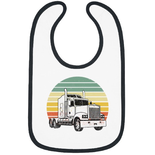 Truck Fun Trucking Semi Truck Trucker Dad Bibs
