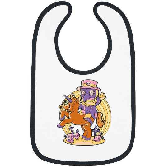 Unicorn Pet Pastel plague doctor riding a Bibs