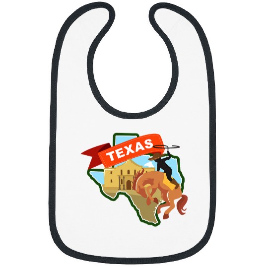 Horse Pet State of Texas Alamo Cowboy with Lasso On Bucking Horse Bibs
