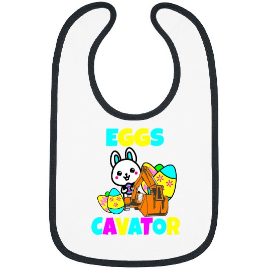 Excavator Fun Egg Hunt Kids Boy Todler Excavator Easter Bunny Eggs Cavator Bibs