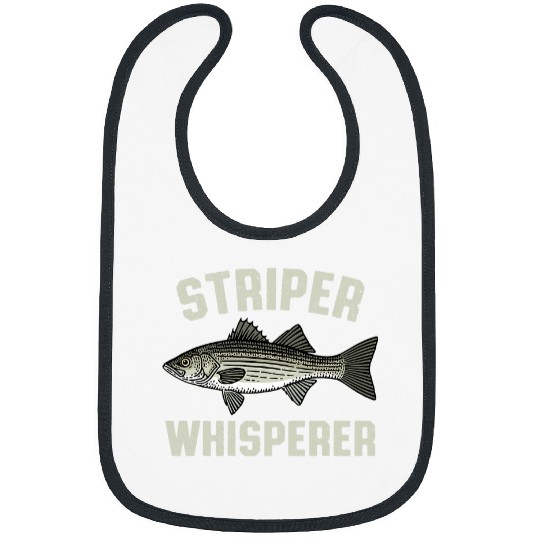 Fishing Fun Striper Whisperer Rockfish Striped Bass Fishing Fisherman Bibs