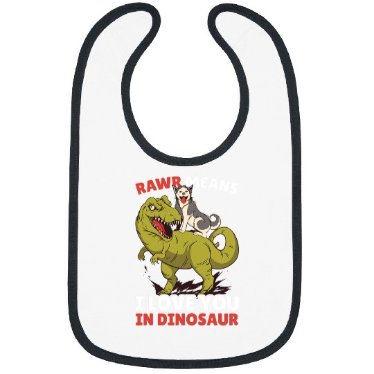 Dinosaur Pet Rawr means I Love you in Dinosaur with a Dog with Bibs