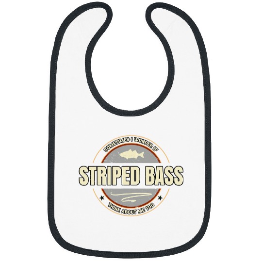 Fishing Fun Striped Bass Art Fishing Quote Striper Flies Funny Fishermen Bibs