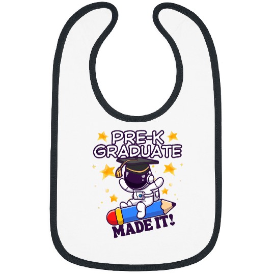 Astronaut Job Stars PreK Graduate Space Stem Education Girl Boy Bibs