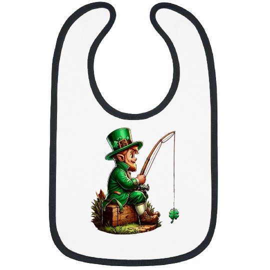 Fishing Fun Leprechauns Fishing Retreat Bibs