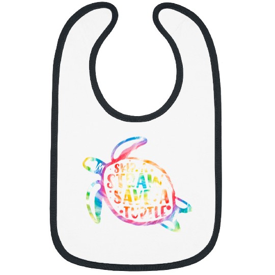 Turtle Pet Skip A Straw Save A Turtle Tie Dye Earth Day 7 Bibs