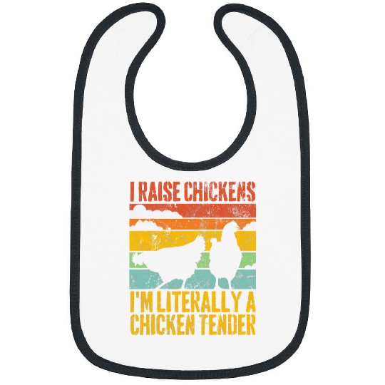 Chicken Pet Retro Style I Raise Chickens I Am A Chicken Tender Farm 188 Bibs