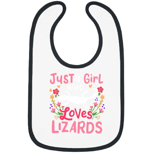 Komodo Pet Just A Girl Who Loves Lizards for Lizard Lovers Bibs