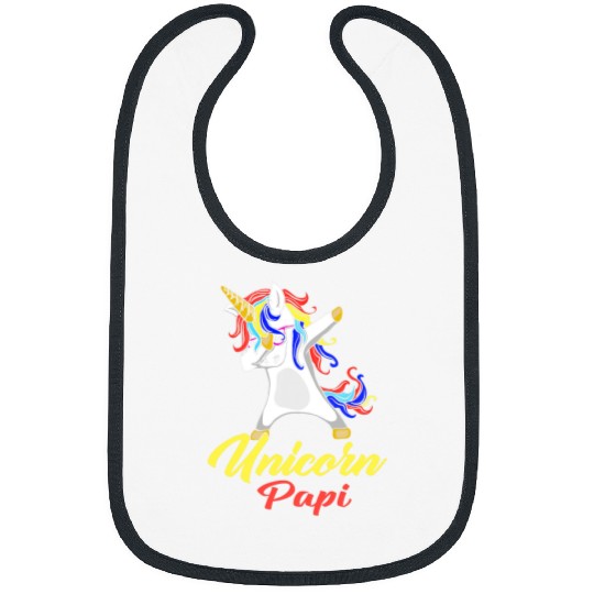 Unicorn Pet Papi Rainbow  Unicorn Birthday Gift Tee Bibs