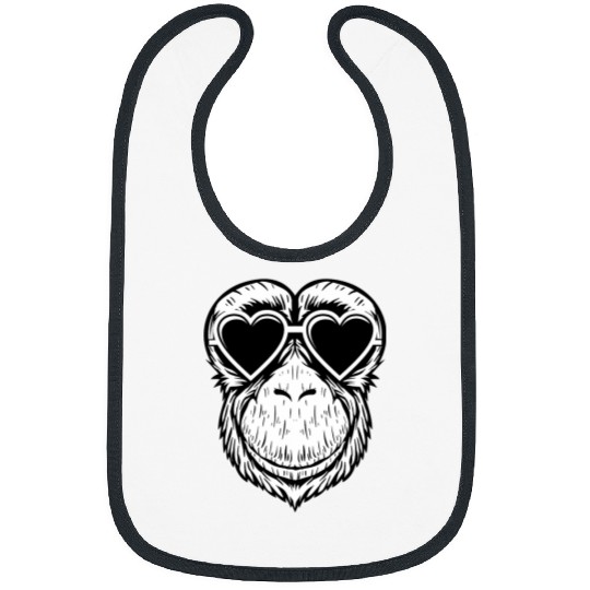 Gorilla Pet Chimpanzee Love Gorilla Silverback Monkey Ape Bibs