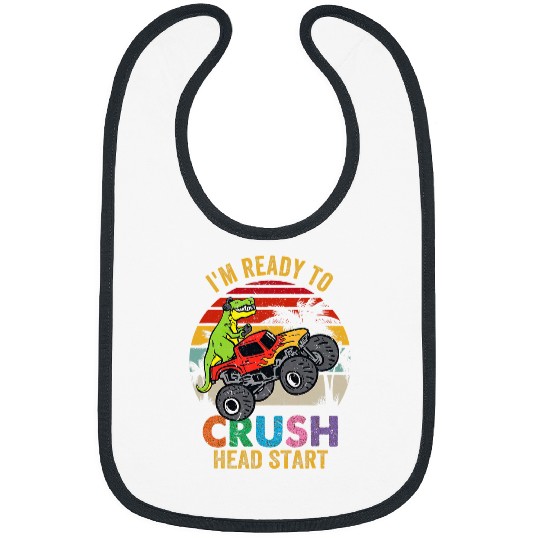 Dinosaur Pet Im Ready To Crush Head Start Dinosaur Boys Kids Bibs