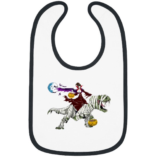 Dinosaur Pet Halloween Spooky Vampire on Mummy Bibs