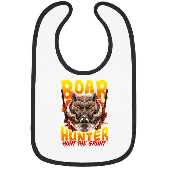Pig Pet Wild Pig Boar Hunting Hunt the Grunt Hog Hunter 165 Bibs