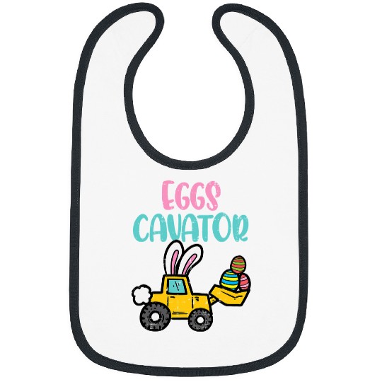 Excavator Fun Easter Excavator Eggs Cavator Construction Boy Toddler Youth Bibs