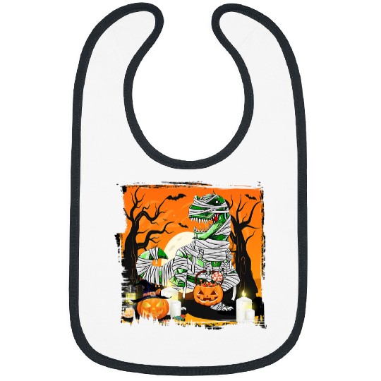 Dinosaur Pet Halloween Scary Mummy Dinosaur T rexs Costume Kids Boys Men 65 Bibs