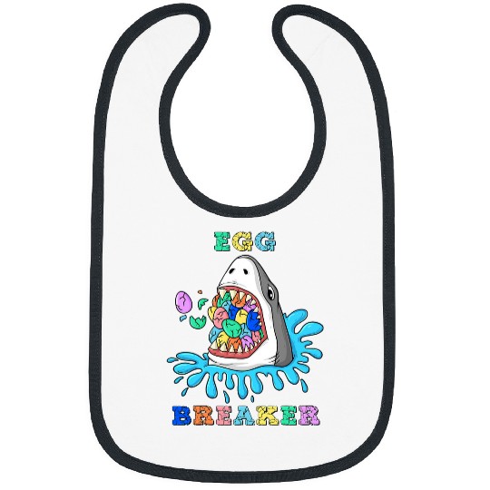 Shark Pet Egg Breaker Shark Easter Funny Boys Girls Kids 7 Bibs