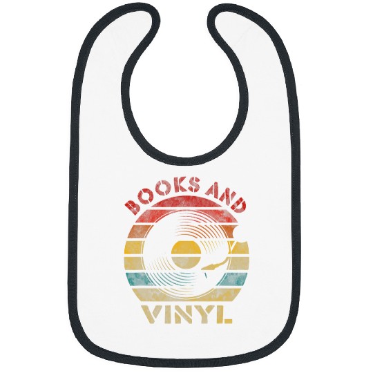 Book Fun and Vinyl Retro Record vintages Music Bibs