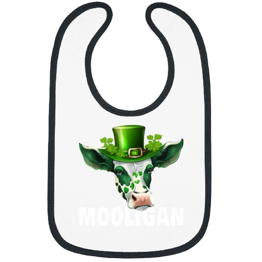 Cow Pet Funny St Patricks Day Hooligan Mooligan Cow St Paddy Party 09 Bibs