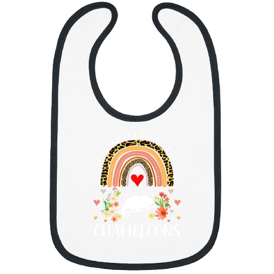 Chameleon Pet Rainbow Just A Girl Who Loves Chameleons Leopard Bibs