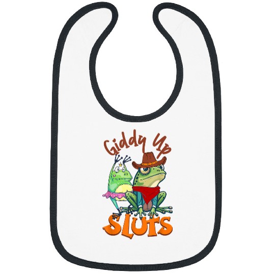 Frog Pet Giddy UpSluts Funny Western Cowgirls Ranch Rodeo Frog 7 Bibs