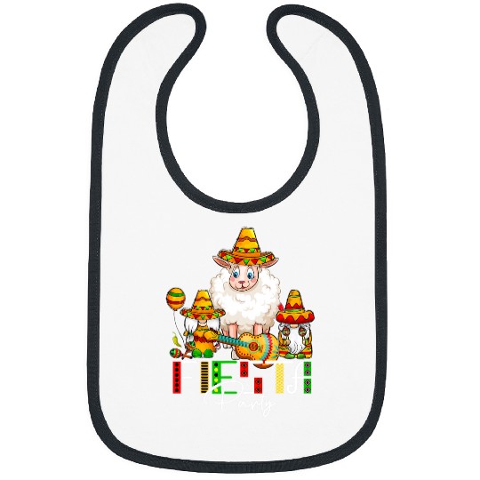 Sheep Pet Fiesta Party Cinco De Mayo Mexican Sheep Sombrero Gnomes Bibs